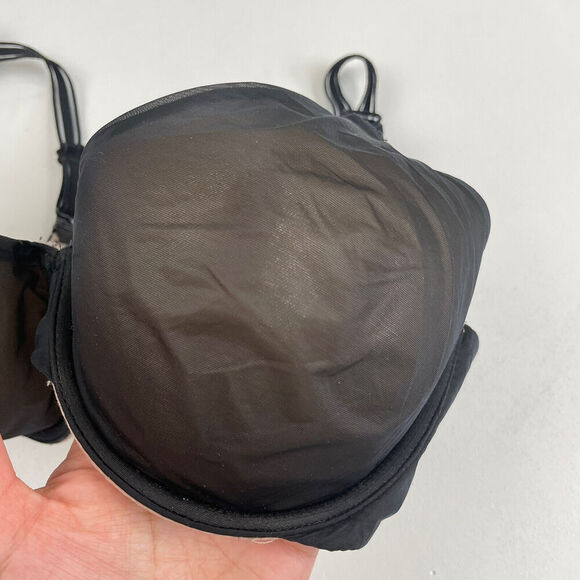 VICTORIAS SECRET Lined Perfect Coverage Black/Nude Underwire Bra Multiway 32D - Picture 3 of 9